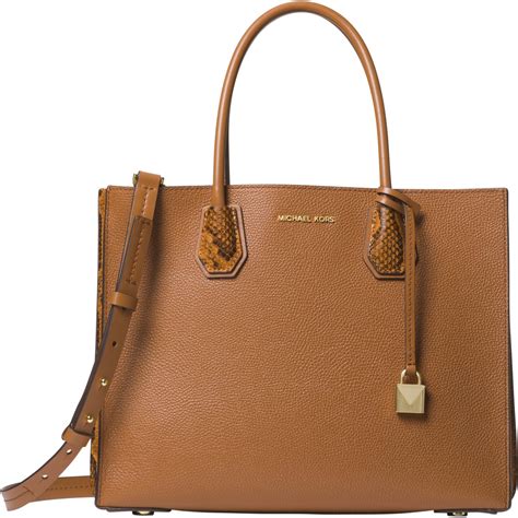 michael michael kors mercer small leather accordion tote|mercer leather convertible tote.